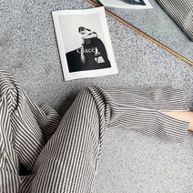 스밀리 여성 여름 얇은 꽈배기 스트라이프 와이드팬츠