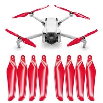 Master Airscrew Stealth DJI Mini 3용 프로펠러 - 블루 프로펠러 4개 세트, Red
