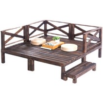 1m 평상마루 정자 평상 아파트 시골 방부목 베란다, 80x30x18