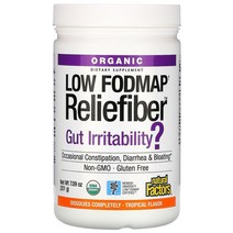 내추럴 팩터스 오가닉 저포드맵 Reliefiber 트로피컬향 201g, 7.09 온스