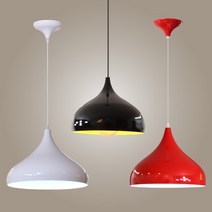 유려 1등 펜던트 식탁등 카페 포인트조명, 블랙＋화이트, LED볼구12W 주광색（하얀빛）
