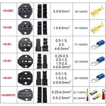 저스트인 압착 다이 HS 시리즈 펜치 조 플매트 카펫 러그 튜브 절연/비 절연 동축 케이블 터미널 공구 크림퍼, [11] 02H1 Jaw, 11 02H1 Jaw