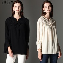 [쉬즈미스] 소프트 블랑쉬 리본 블라우스