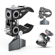 슈퍼 클램프 다기능 카메라 C 마운트 설정 Go 11 10 Max INSTA360 액션 캠 비디오 클립 0.6cm(1/4인치) 모니터 매직 암 브래킷 0.9cm(3/8인치) 구멍, R060 Camera Clamp