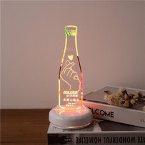 led 메뉴판 충전기 테이블 디스플레이 거치대 아크릴 스탠드 앵글 광고 보드 현수막 철제 단가표 홍보물 마트진열대 까페 매, 테이블카드(필기,충전식다채로운조명), F