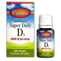 Carlson 칼슨랩 Super Daily D3 액상형 비타민D3 2000 IU 스포이드타입 10.3ml 365회분, 1병