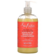SheaMoisture 리브 인 또는 린스 아웃 컨디셔너 레드팜오일 및 코코아버터 384ml