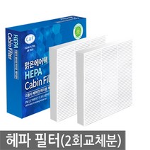 맑은필터 1+1 PM0.3 헤파 초미세먼지 차량용 자동차에어컨필터(2회교체분), 005HP(2개)-K5구형  ~15년7월전