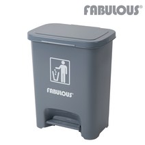 패블러스 빈스 사각 페달휴지통, 빈스 45리터 그레이, 1개