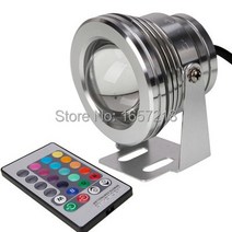 확산판 10W 12v 수중 RGB Led 조명 1000LM 방수 IP68 분수 풀 램프 16 색 변경 + 24 키 IR 원격 컨트롤러, 없음, 없음, 6.웜 화이트 - 10w