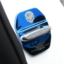 [영카] BMW 미니쿠퍼 뉴 컨트리맨 크롬 도어락 인테리어 커버 튜닝 용품, D타입 - MINI 날개 로고(실버)