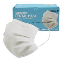 [해피드림스토어] 17시이전당일배송 공장직판 국산 고급 가드원 덴탈마스크 대형 50개입 -D 성인마스크 일회용마스크, 화이트