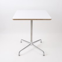 브린그라운 - 호마이카 테이블 2인 카페테이블 HPL 자작합판24t 미드센추리모던테이블, A-type 무광, 화이트, 600x600-45