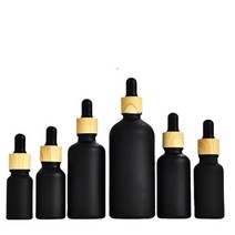 서리 유리 에센셜 오일 드로퍼 병 12 개 피에펫 드롭 바이알 용기 5ml 10ml 15ml 20ml 30ml 50ml 100ml, 03 Matte Black A_05 30ml