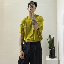 목안늘어나는 링클프리 구김없는 냉장고 아이스 냉감 머슬핏 무지 반팔 티셔츠