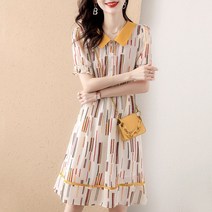 여성용 여성원피스 롱원피스 캐주얼 반팔 여름-DG52