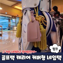 골프 백 캐리어 커버형 네임택 핑크 가방 캐디백, 단품