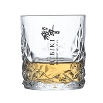 HIBIKI 히비키 핸드메이드 얼음왕좌 패턴 크리스탈 위스키 글라스 230ml, 1개