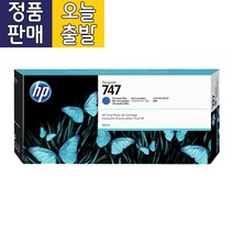 HP 정품플로터잉크 No.747 P2V85A Chromatic Blue Z9 300ml Z9-, 단일 수량