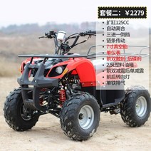 4륜구동 오토바이 ATV 네발 농업용사륜바이크 산악 오프로드 다목적운반차 팜트럭 ATV, 패키지 23인치 및 1개의 후면체인 변속기7인치단