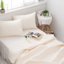 아이보리 순면 워싱 여름 이불 피그먼트 패드겸 이불 황토 피그먼트 여름 순면, 단품
