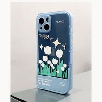 폰케이스아이폰 히든 받침대 플라워 울금 향과사과 13 12PROMAX 투명 블루 11 보이핏 볼륨 XS 4810235712, 사과아이폰 13promax, 히든 받침대 -플라워 튤립 -투명 블