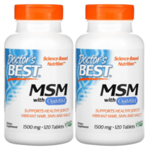 옵티 MSM 닥터베스트 엠에스엠 1500mg 120정 2통 엠에스엔 MSN 식이유황 Opti 엔에스엠, 2개