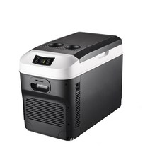 15l 자동차 홈 미니 냉장고 휴대용 dc12-dc24v 영국 220v 식품 음료 냉동고 쿨러 야외 피크닉 식품 냉각 온난화 냉장고, 블랙 영국 플러그