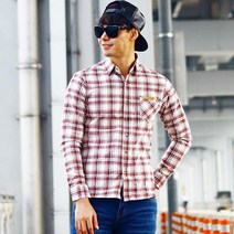 [지큐] 쿨제이 04 MS 월넛 체크 남방 셔츠 헨리넥