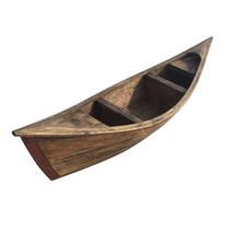 나룻배 강가 조형물 낚시배 장식 포토존 나무 보트, 1mx0.35m