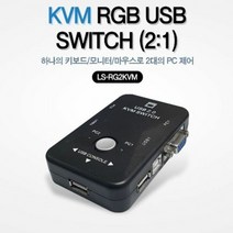 2대의 PC제어 KVM RGB USB 스위치 2대1 1g92ea29, 르다비디앙 본상품선택