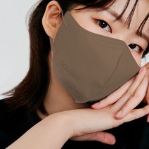 제이퓨어 콜로레 여름용 숨쉬기편한 새부리형 KC 숨쉬기편한 비말차단 9종컬러 마스크 모음 정식판매점, 브라운, 10매