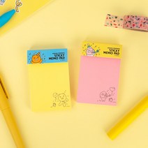 카카오프렌즈 해피모먼트 직사각 점착 메모지 어피치, 2개