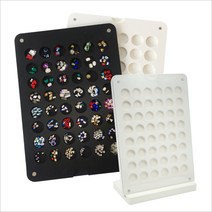 포멕스 원형 파츠진열케이스 48칸 네일스톤 진열대, 1개, 블랙48칸+받침대