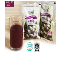 함초롬 순수 100% 천연 과일즙[100ml]포도즙 50팩, 400개, 100ml