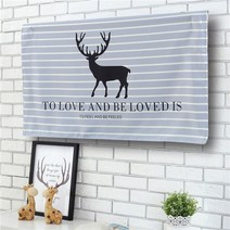 SKANDSALO 패브릭 인테리어 TV 티비 커버 덮개 가리개, 42인치(100*59) + B