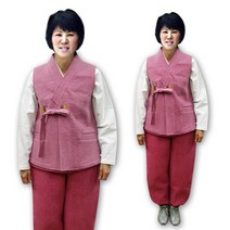 우담바라 [W-08]누빔 끈 조끼+바지 생활한복