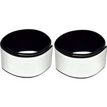 Leg Shield 반사 발목 밴드 - 가시성을 높이기 위한 매우 큰 반사 영역 - 밝고 편안한 네오프렌 - 자전거 타기 달리기 걷기용 스트랩 - 사이클리스트 바지를 체인으로부, Silver - 2 Bands