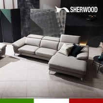 [쉐우드가구]스터닝 4인용 전면 카우치형 이태리 천연통가죽 기능성 소파, 차콜 전면 카우치형 우형
