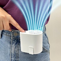 허리 케인 휴대용 걸이 미니선풍기 벨트 니프코리아 동대문왕도매 목 꼬마병정, 블루