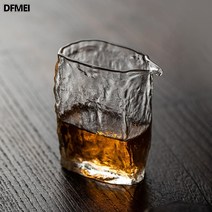 DFMEI 유리공도배 다도 쿵푸 다기 사방공배 다해단일 유리분 찻잔, 200ml