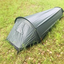 비비색 백패킹 텐트초경량 캠핑 텐트 배낭 여행 야외 침낭 Bivy 가방 방수 단일 사람, 02 육군 녹색