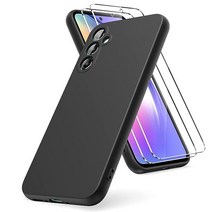 Vansdon Samsung Galaxy A54 5G와 호환되는 케이스 강화 유리 화면 보호 필름 2개 연질 열가소성 폴리우레탄(TPU) 액상 실리콘 커버 충격 방지 고무