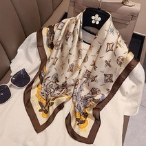 여성 고급패턴 실크 쁘띠 스카프 F051