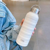 CEBELK 대용량 보온 보냉 진공 스텐 텀블러, 1000ml, 화이트