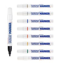 문화 더존 페인트 유성 마카 펜 4.5mm 둥근닙 낱개 사무용품 칠판 알록달록 문구 필기구 보드마카펜, 노랑