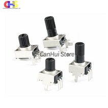 가변 저항RV09 수직 수평 12.5mm 샤프트 10 개 1K 2K 5K 1M 0932 조정 가능 저항 9 유형 3 핀 씰 전위차계, 10 B5K Horizontal 20mm