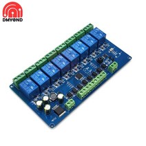 ModbusRtu 릴레이 모듈 DC 730V 8 채널 입력 RS485 TTL UART 통신 스위치 제어 Modbus RTU 8CH 5.08mm 터미널용, [01] DC 730V