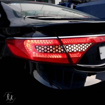 [가오] 그랜저HG 육각 벌집 리어 테일 램프 후미등 스타일링 타공 튜닝 랩핑 스티커, 1개