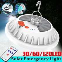 충전식 led 전구 램프 원격 제어 태양열 충전 랜턴 휴대용 비상 야간 시장 라이트 야외 캠핑 홈, 1개, 60LED No Remore, 단일